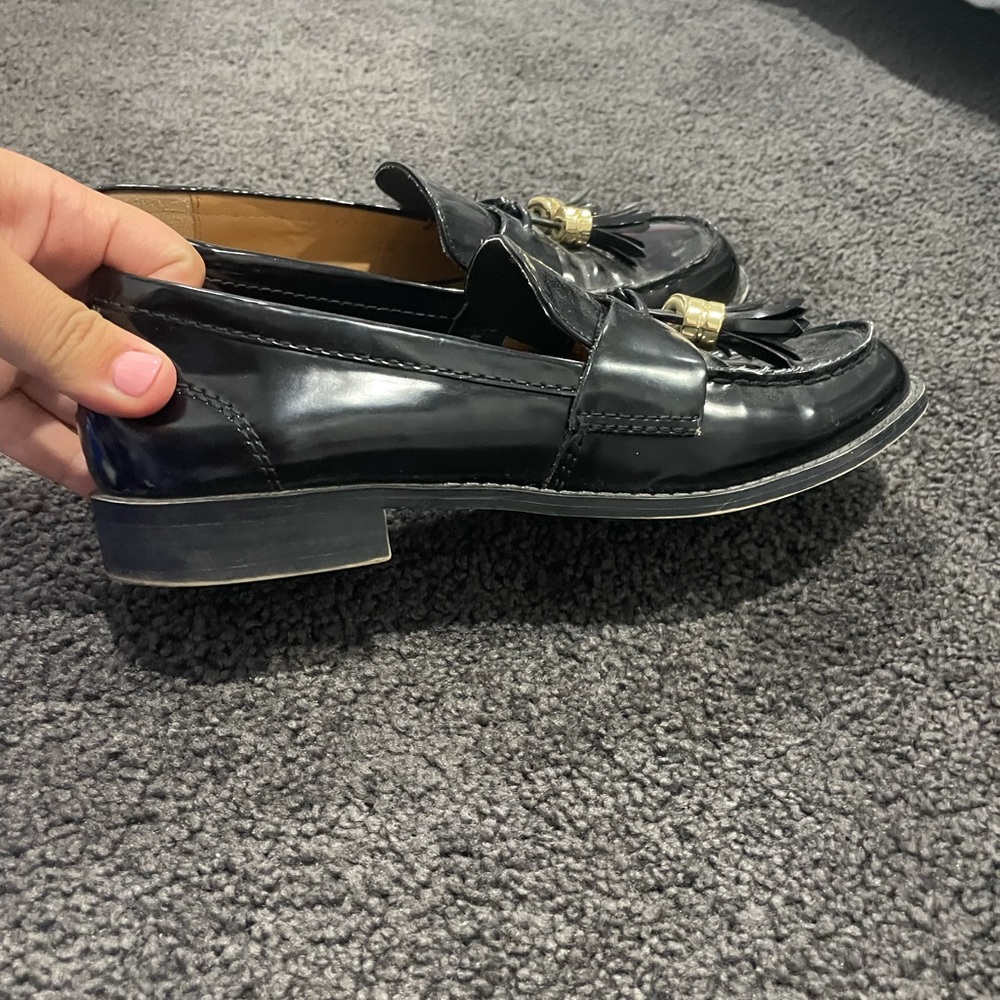 Black tassel loafers ZARA